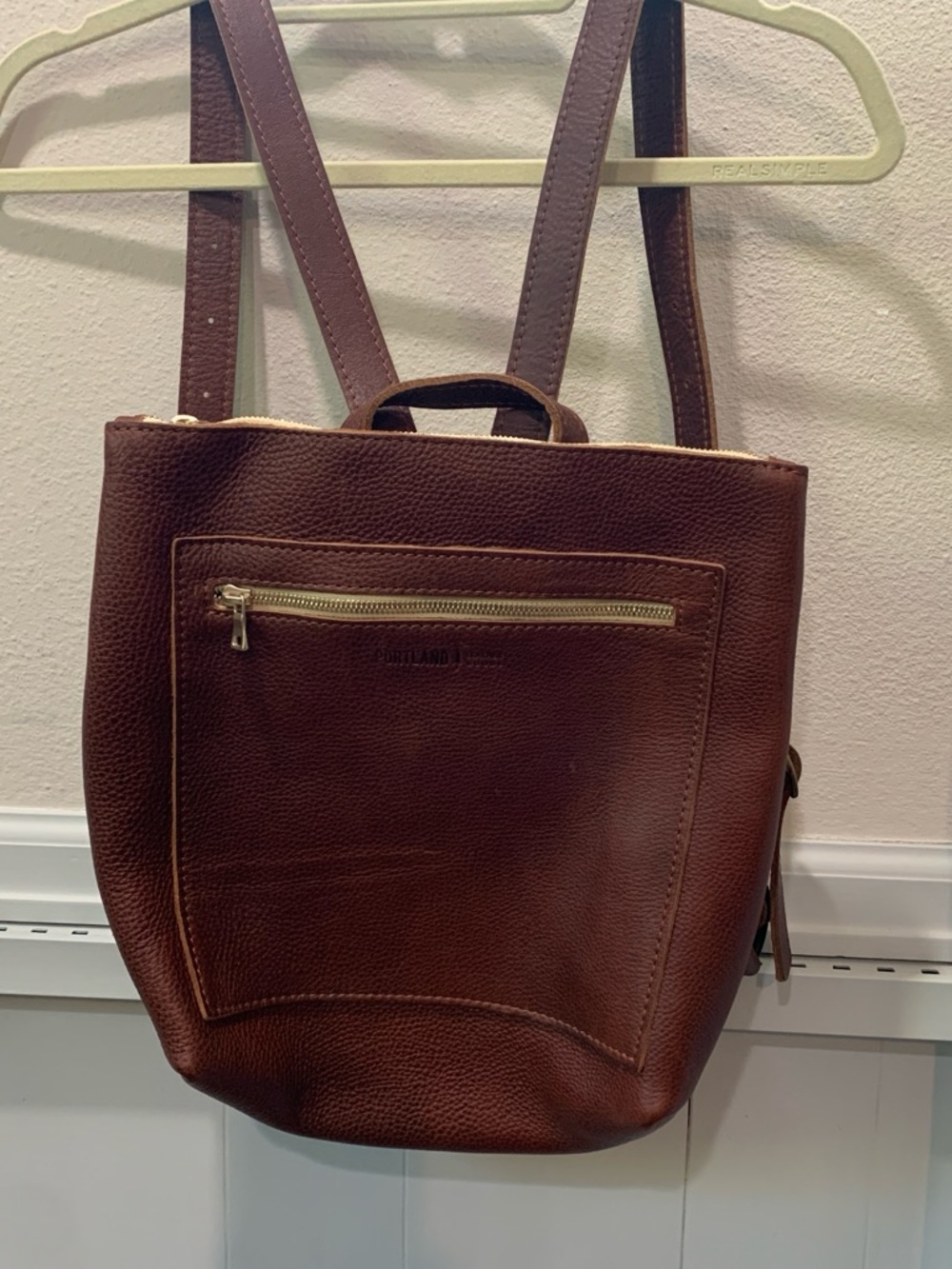 Portland Leather Tote Backpack